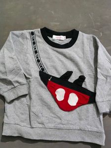 Cute Mickey Mouse Grey Sweatshirt