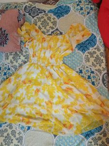Yellow Floral Summer Dress