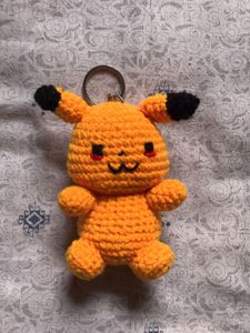 Handmade Crochet Pikachu Keychain
