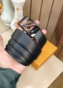 LV Black Leather Belt