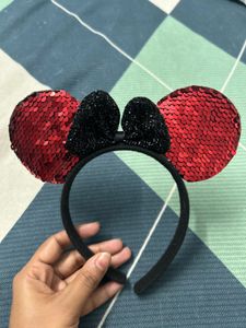 Sparkly Red Minnie Mouse Ears Headband