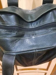 Chic Two-Tone Leather Handbag