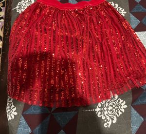 Sparkling Red Sequin Skirt