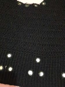 Black Blouse with Mirror Work