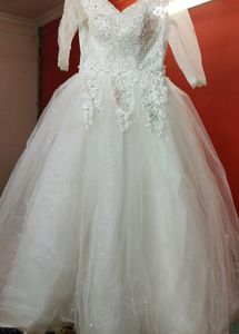 Barbie White Full Flare Gown
