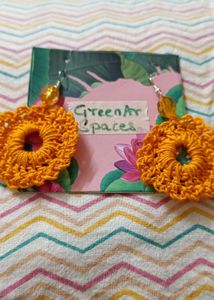 Handmade Crochet Flower Earrings