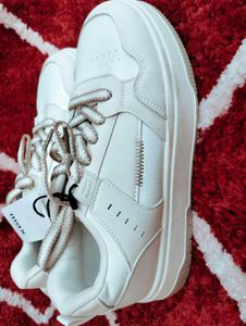 Women Stylish Chunky White Sneakers