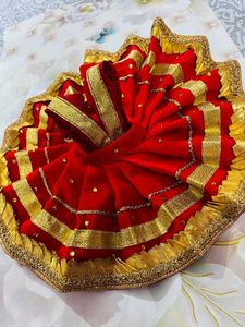 Laddu Gopal Fancy Dress Fabric Sefon Size 4,5,6,7