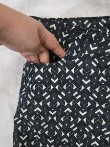Stylish Geometric Print Trousers