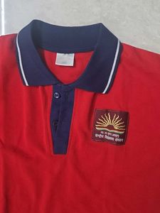 Red &amp; Navy Polo T-Shirt and Track Pants KV school