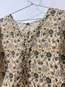 Boho Peacock Print Kurta