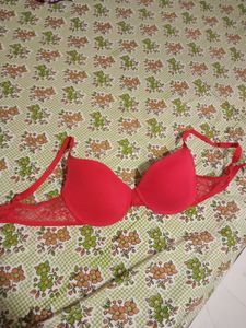 36C Red Padded Lace Bra