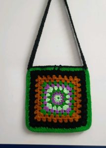 Crochet 🧶 Granny Square Sling Bag