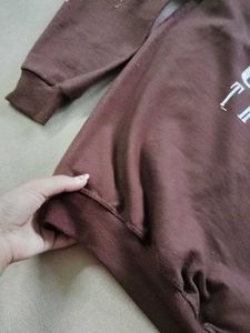 brown "Overthinking" Graphic Sweatshirt hoodie