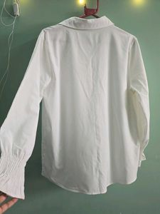 Korean Classic White Button-Up Shirt