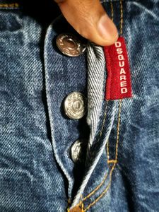 Distressed Blue Jeans