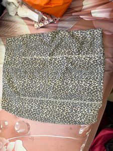 Leopard Print A-Line Mini Skirt