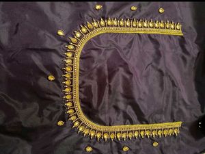 Embroidered Silk Unstitched Blouse piece for Saree