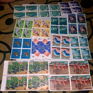 Collection of 42 Japanese Postage Stamps