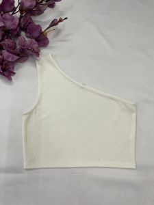 Chic White One-Shoulder Crop Top