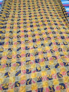 Vintage Floral Print Fabric Saree🥻