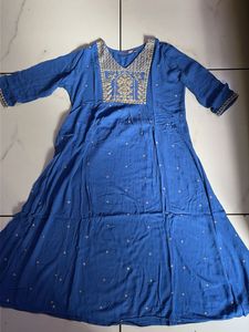 Embroidered Blue Kurti