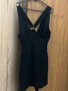 Zara Chic Black Wrap Mini Dress