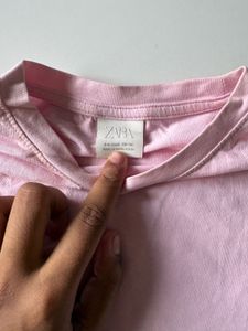 Zara Pink Oversized T-Shirt