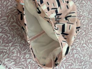 Pink Geometric Print Skirt