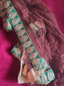 Pink Ethnic half sare