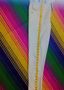 White Belted Pants