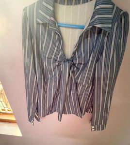 Savana Striped Gathered Blouse