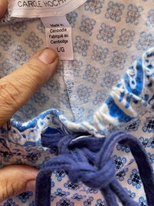 Blue Patterned Pajama Shorts