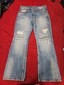 Buckaroo Men’s Rugged Light Blue Jeans – Waist 32