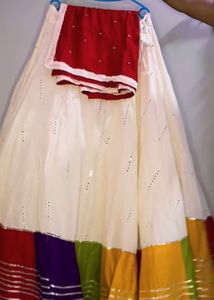 Navratri special🌺✨Elegant White Lehenga Choli Set