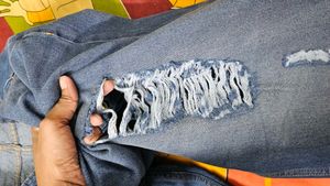 Distressed Wide Leg Jeans