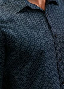 Unique Graphic Print Button-Up Shirt