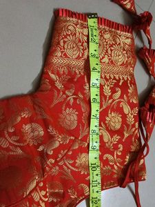 Red &amp; Gold Brocade Blouse