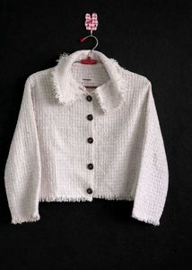 Chic Textured Cropped Jacket