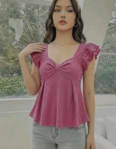 Cute Bow Detail Ribbed Tank Top