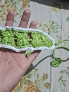Handmade Crochet Green Headband