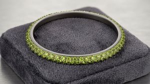 Sparkling Green Stone Bangles