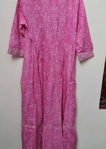 Pink Embroidered Kurta