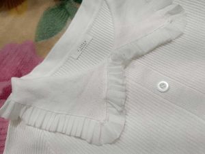 White korea Knit Top