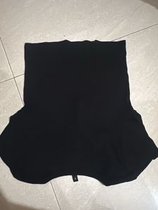 Classic Black Ribbed Henley Top