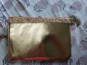Sparkly Rose Gold Clutch Bag