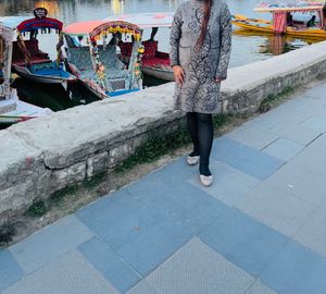 Elegant Grey wollen one piece dress