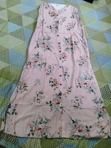 Pink Bird Print Kurta