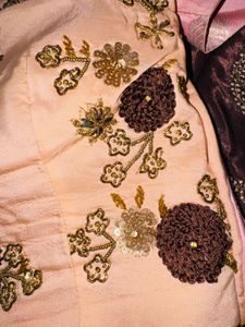 Brown Bow Moon Lehenga Choli Set