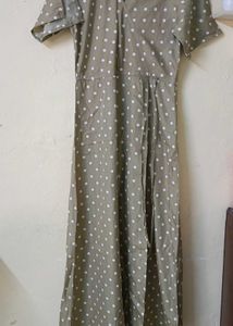 Women's Polka Dot Midi Dress
